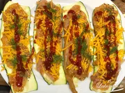 Zucchiniröllchen mit Hühnchen