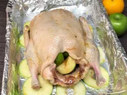 Festliche Ente mit Äpfeln und Orangensauce