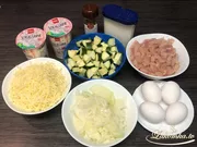Quiche mit Zucchini und Hühnchen