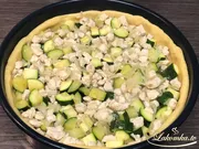 Quiche mit Zucchini und Hühnchen