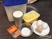 Kuchen mit Kartoffeln im Ofen