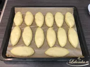 Kuchen mit Kartoffeln im Ofen