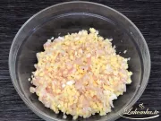 Blätterteiggebäck mit Hähnchen und Kartoffeln