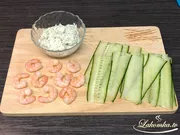 Gurke mit Garnelen